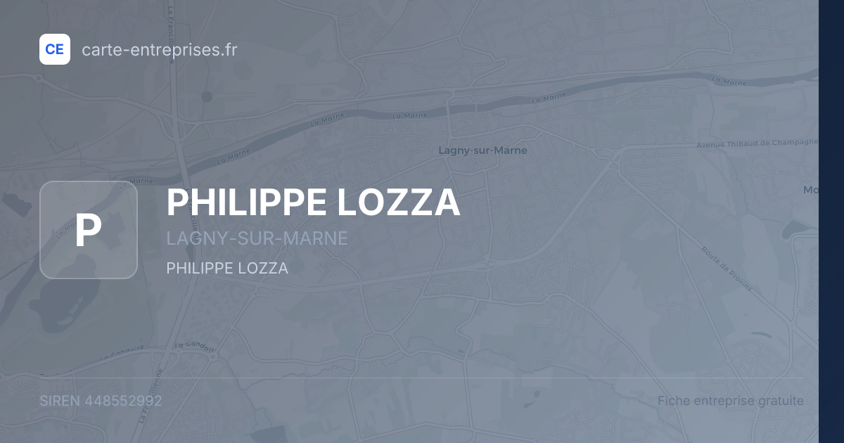 PHILIPPE LOZZA — 448552992 — fiche entreprise