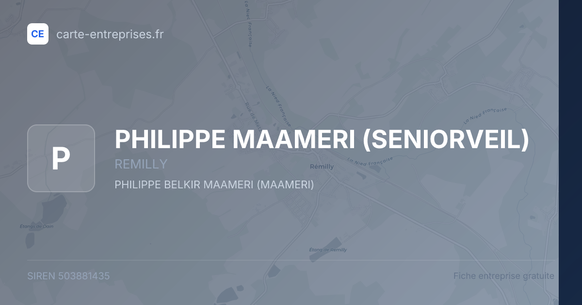 PHILIPPE MAAMERI (SENIORVEIL) — 503881435 — fiche entreprise