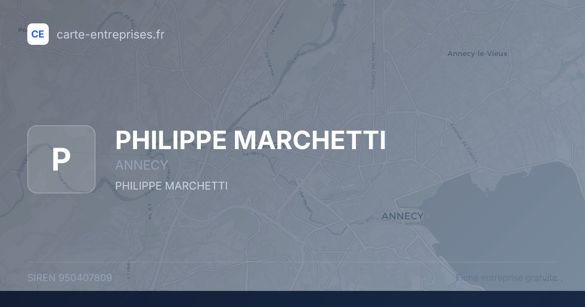 PHILIPPE MARCHETTI — 950407809 — fiche entreprise
