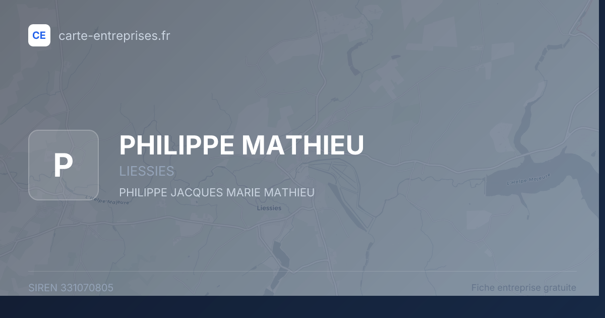 PHILIPPE MATHIEU — 331070805 — fiche entreprise
