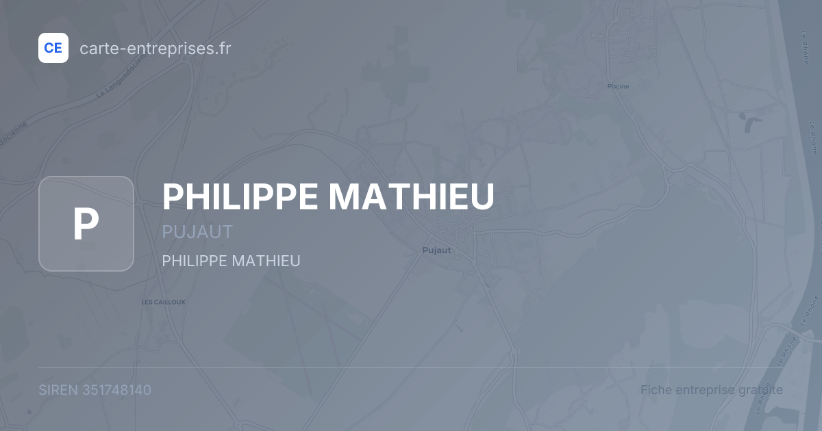 PHILIPPE MATHIEU — 351748140 — fiche entreprise