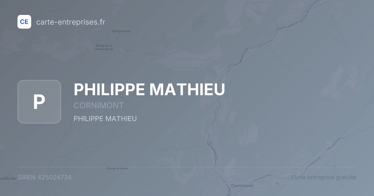 PHILIPPE MATHIEU — 425024734 — fiche entreprise