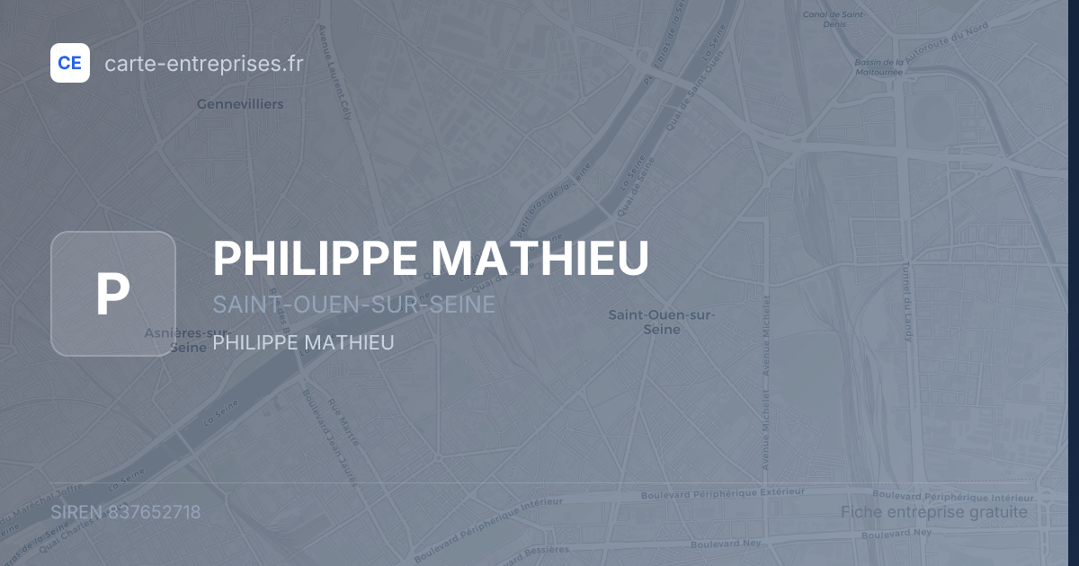 PHILIPPE MATHIEU — 837652718 — fiche entreprise