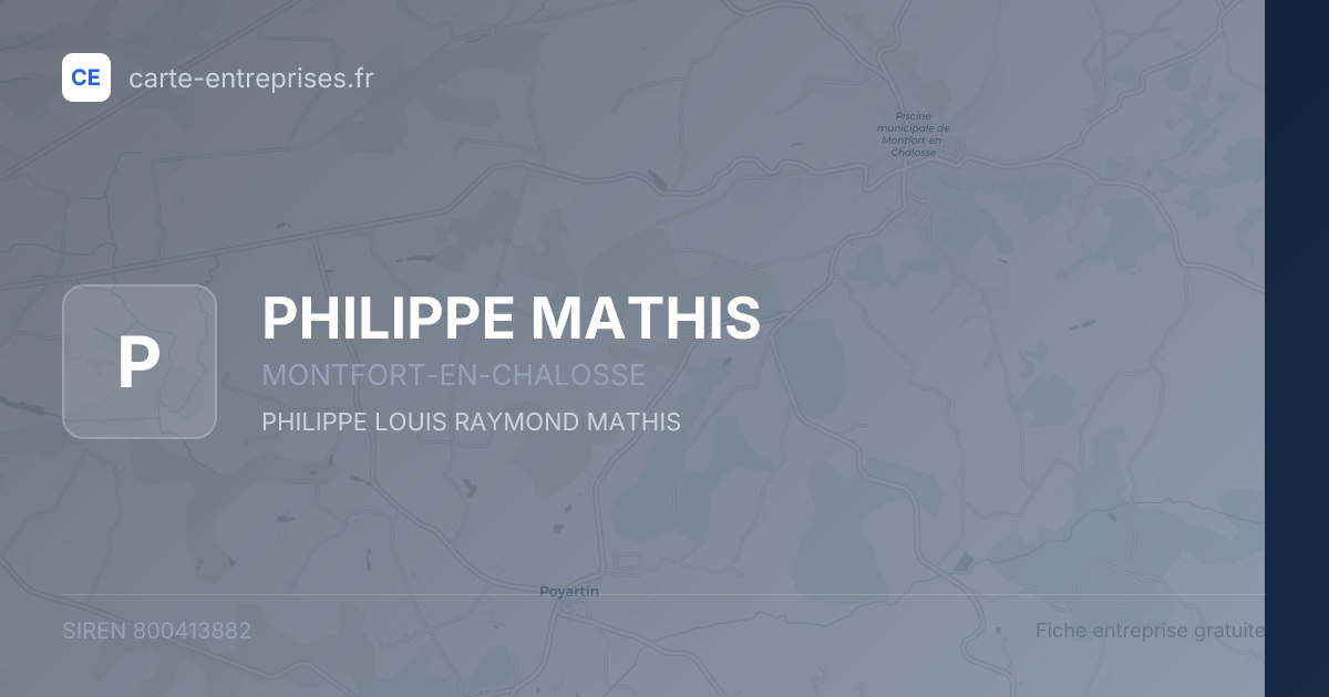 PHILIPPE MATHIS — 800413882 — fiche entreprise