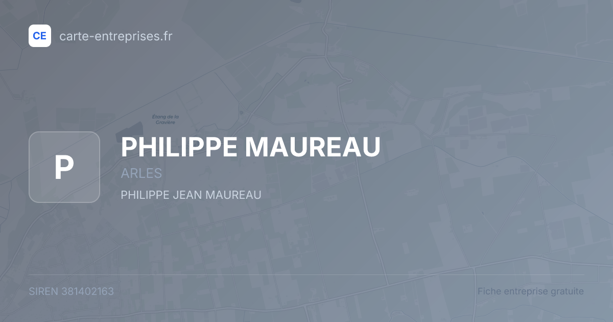 PHILIPPE MAUREAU — 381402163 — fiche entreprise