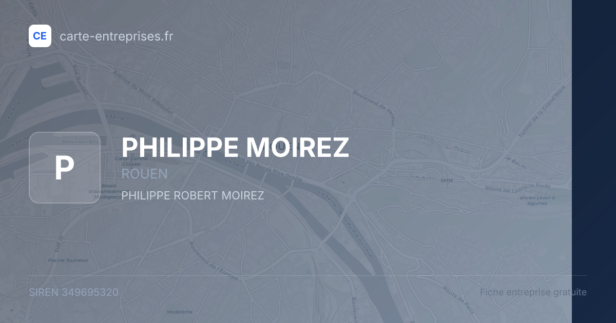 PHILIPPE MOIREZ — 349695320 — fiche entreprise