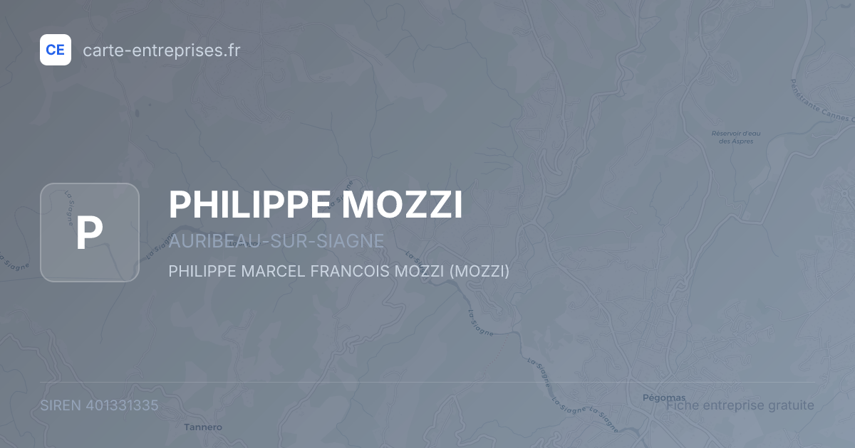 PHILIPPE MOZZI — 401331335 — fiche entreprise