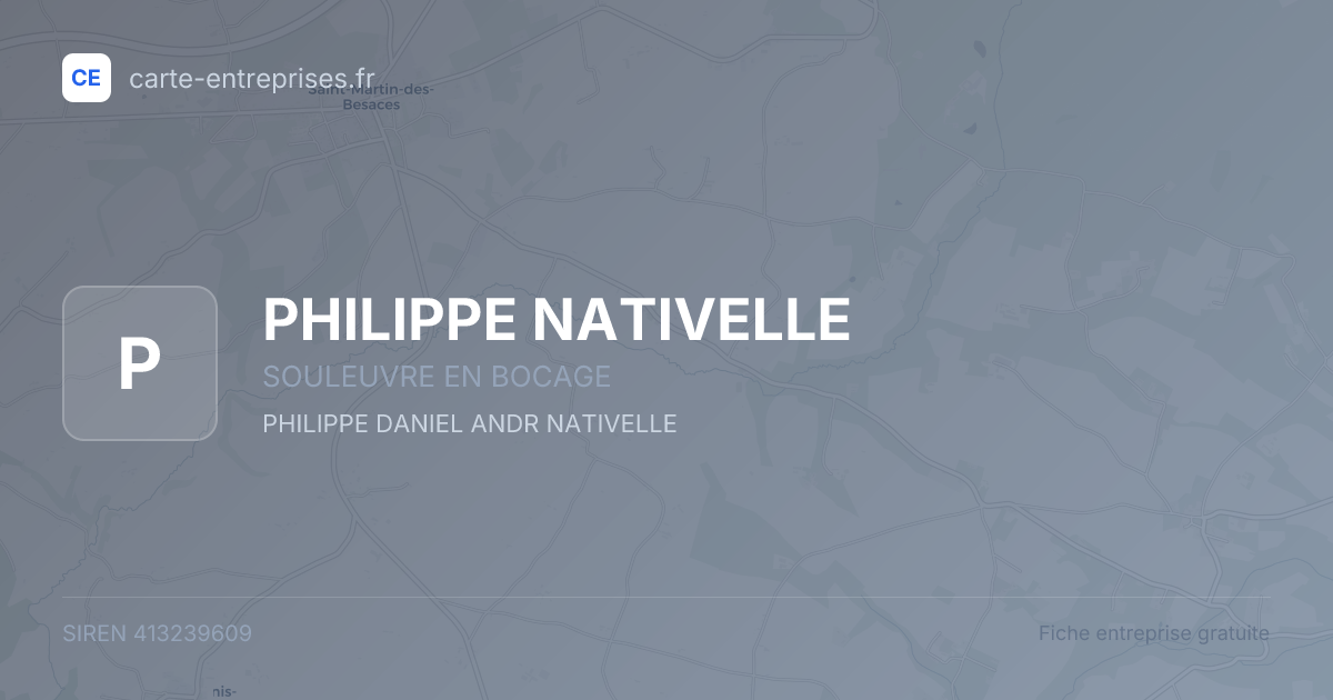 PHILIPPE NATIVELLE — 413239609 — fiche entreprise