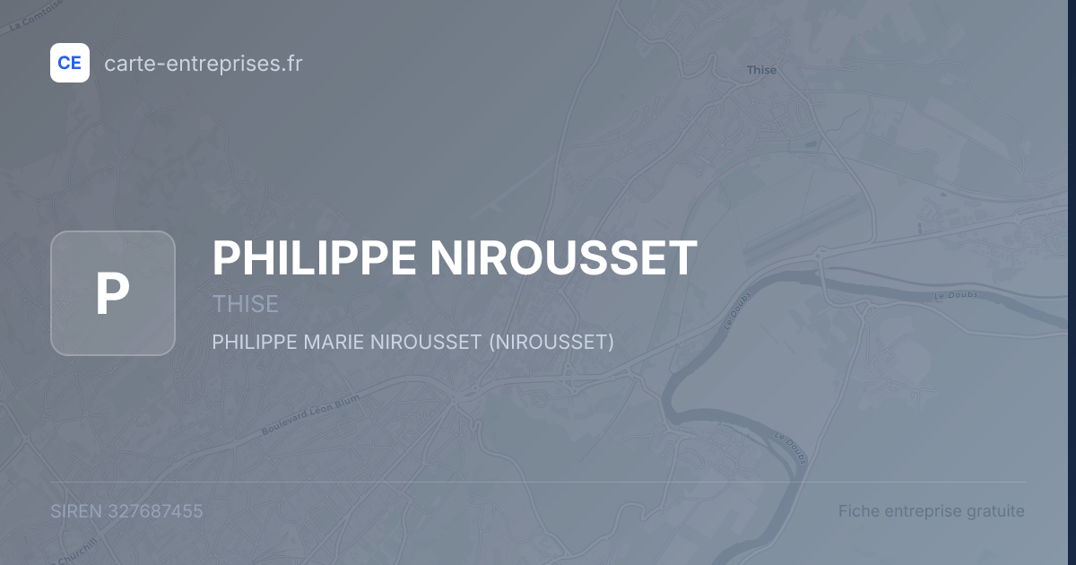 PHILIPPE NIROUSSET — 327687455 — fiche entreprise