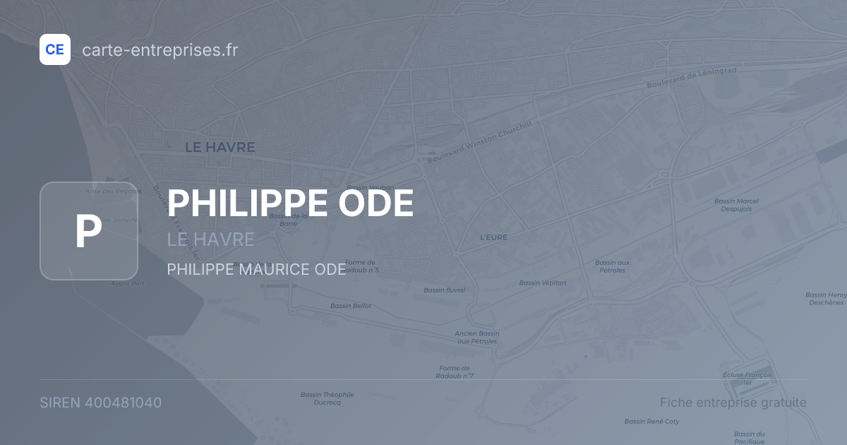 PHILIPPE ODE — 400481040 — fiche entreprise