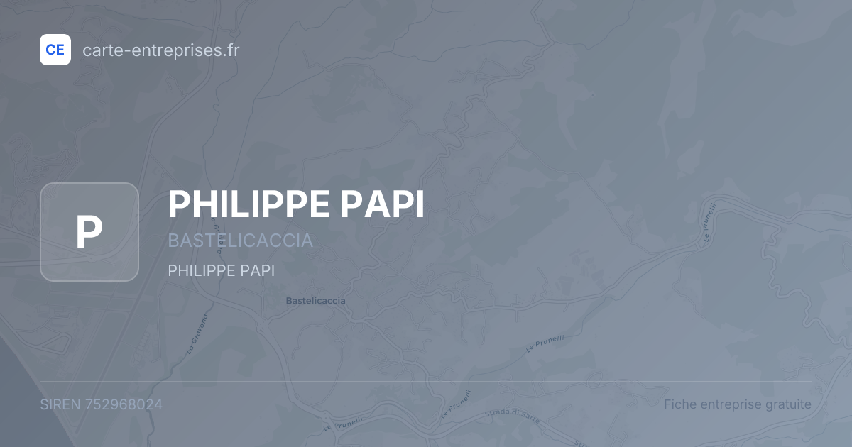 PHILIPPE PAPI — 752968024 — fiche entreprise