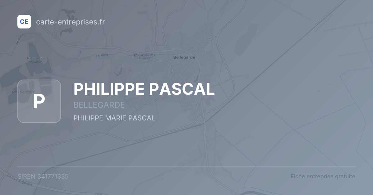 PHILIPPE PASCAL — 341771335 — fiche entreprise