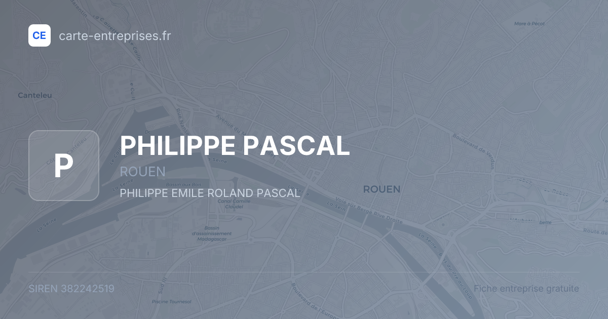 PHILIPPE PASCAL — 382242519 — fiche entreprise