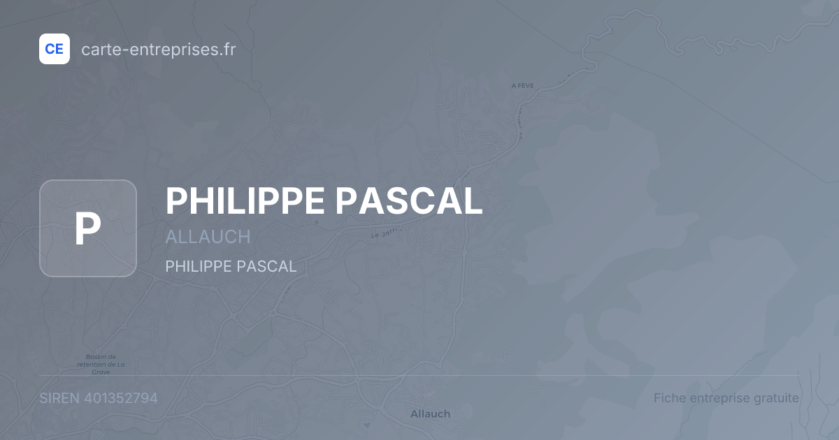 PHILIPPE PASCAL — 401352794 — fiche entreprise