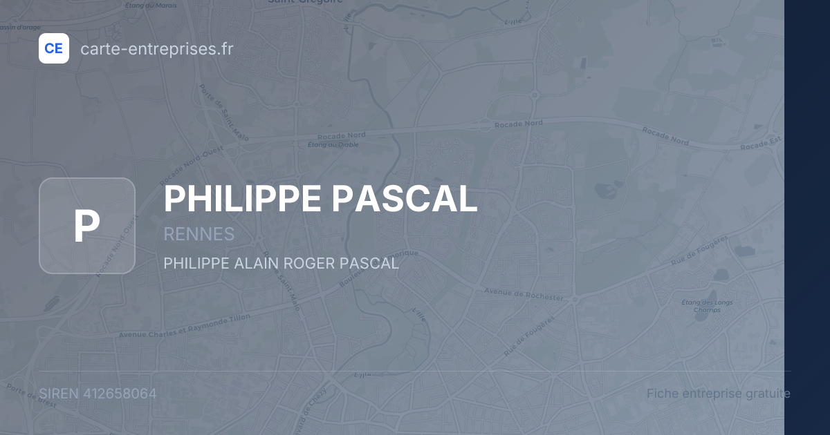 PHILIPPE PASCAL — 412658064 — fiche entreprise