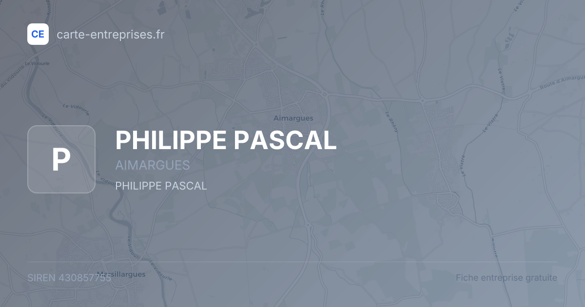 PHILIPPE PASCAL — 430857755 — fiche entreprise