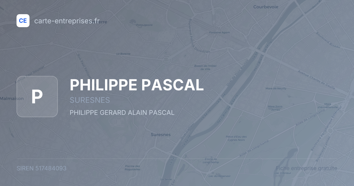 PHILIPPE PASCAL — 517484093 — fiche entreprise