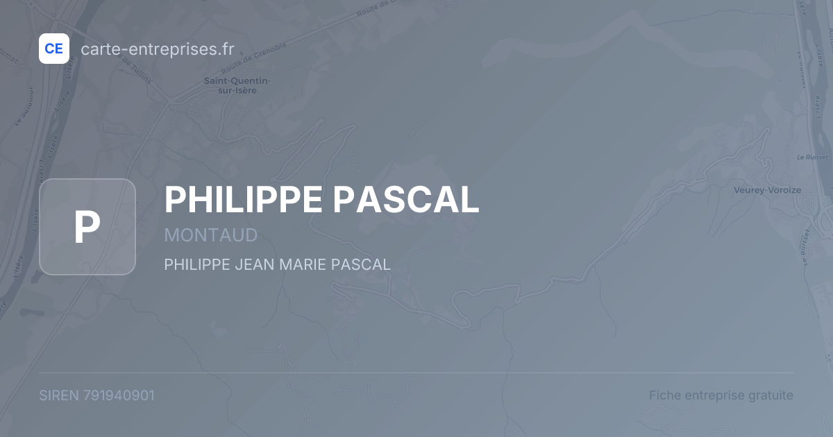 PHILIPPE PASCAL — 791940901 — fiche entreprise
