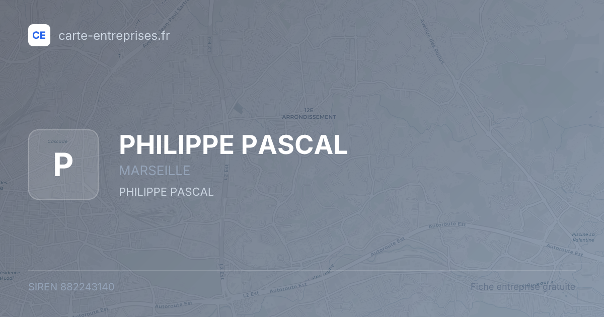 PHILIPPE PASCAL — 882243140 — fiche entreprise