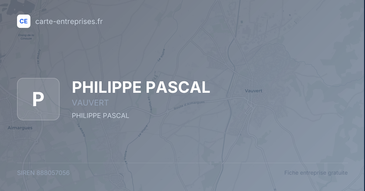 PHILIPPE PASCAL — 888057056 — fiche entreprise