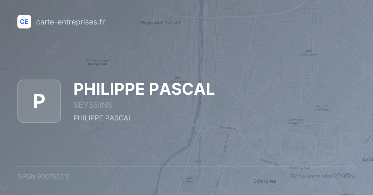PHILIPPE PASCAL — 900765710 — fiche entreprise