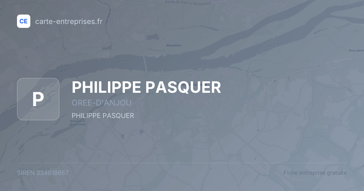 PHILIPPE PASQUER — 334618667 — fiche entreprise