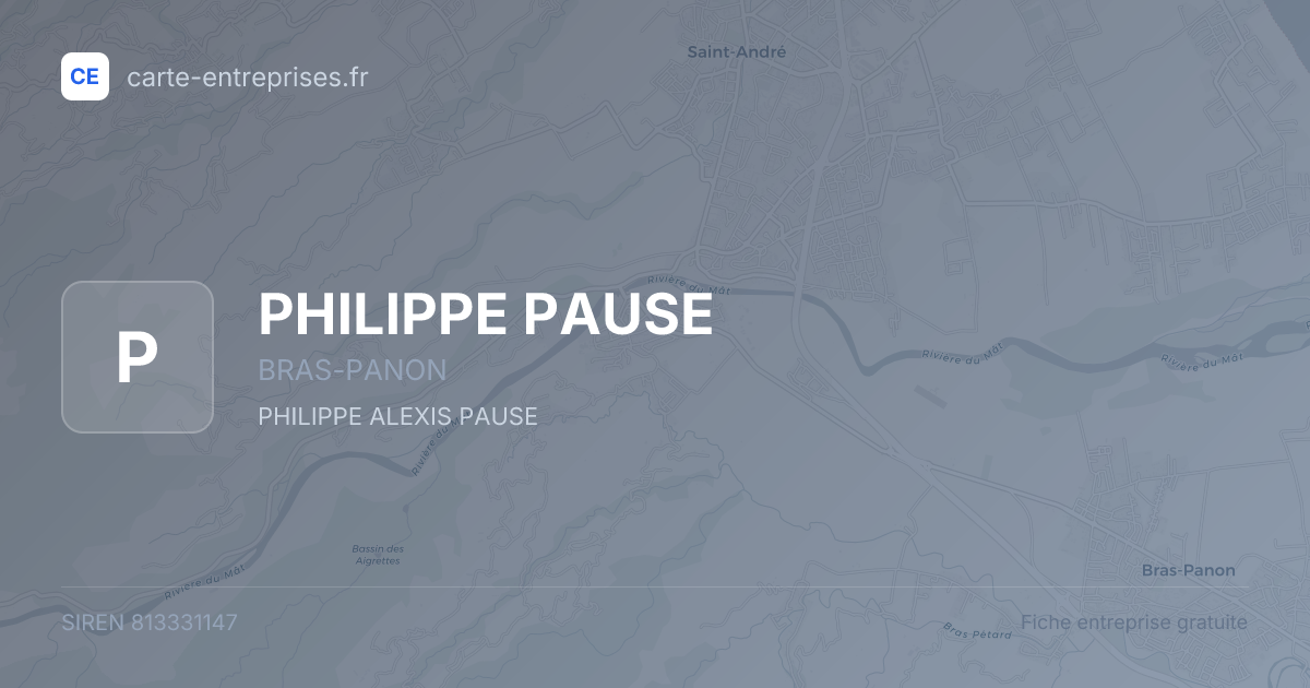PHILIPPE PAUSE — 813331147 — fiche entreprise