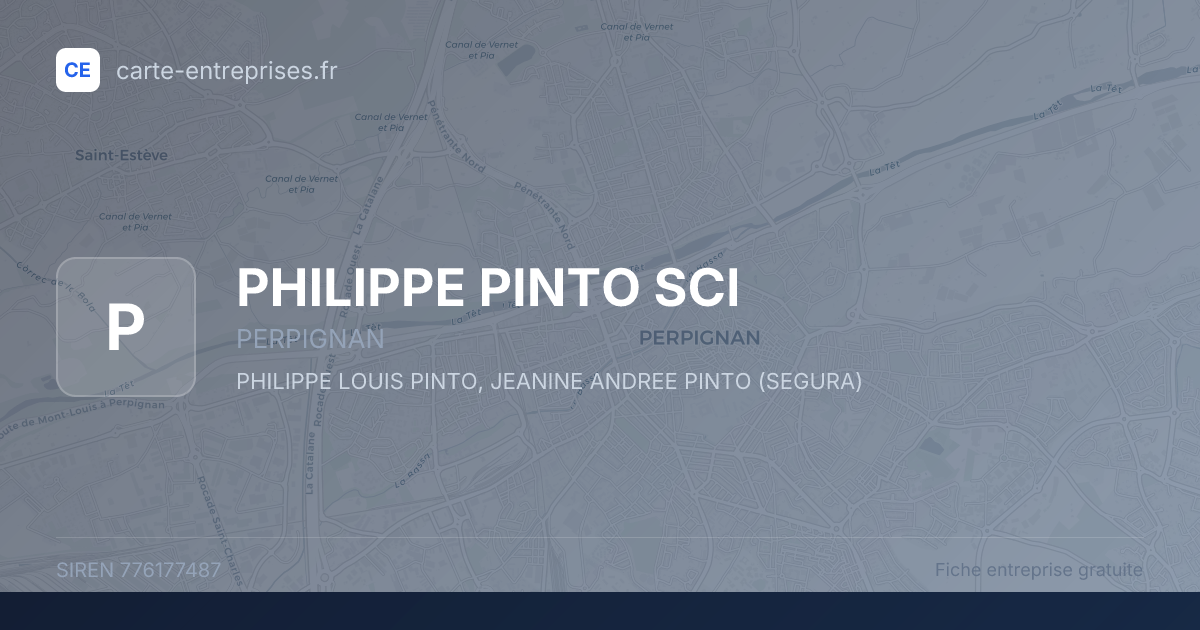 PHILIPPE PINTO SCI — 776177487 — fiche entreprise
