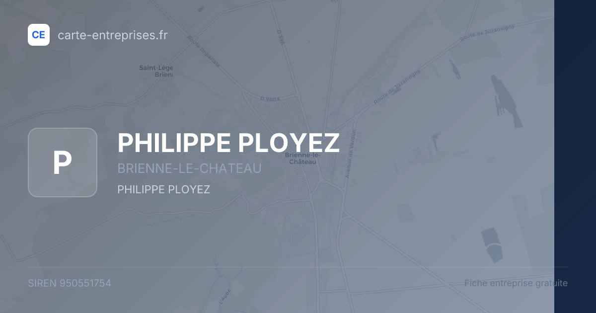 PHILIPPE PLOYEZ — 950551754 — fiche entreprise