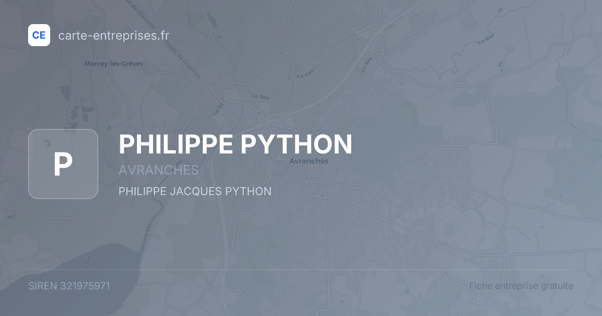 PHILIPPE PYTHON — 321975971 — fiche entreprise