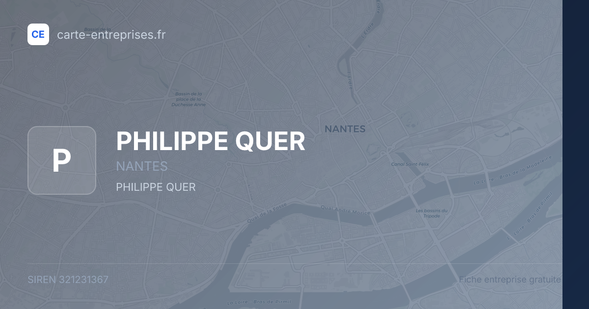PHILIPPE QUER — 321231367 — fiche entreprise