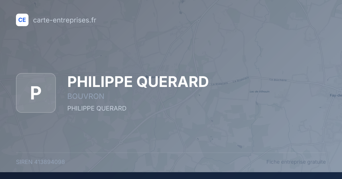 PHILIPPE QUERARD — 413894098 — fiche entreprise