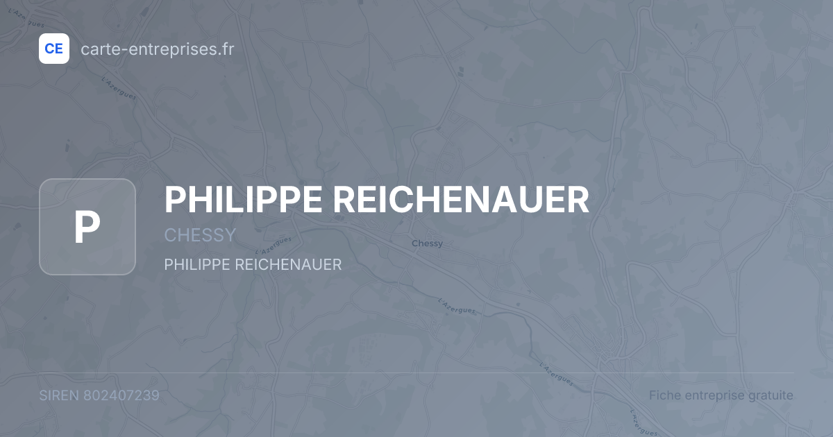 PHILIPPE REICHENAUER — 802407239 — fiche entreprise