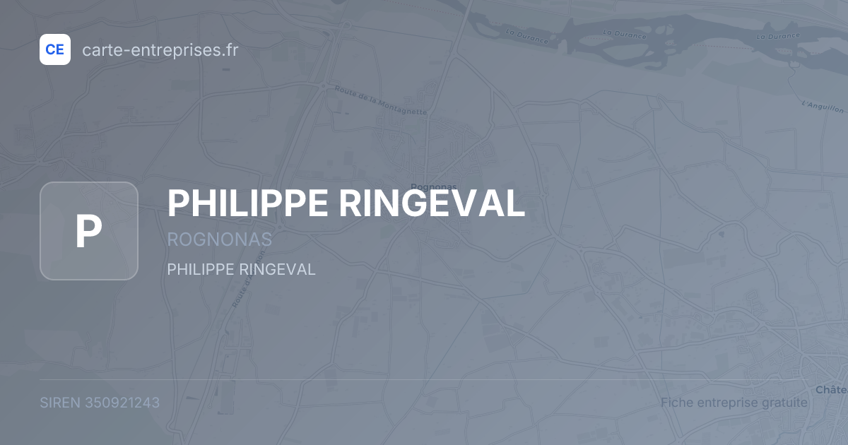 PHILIPPE RINGEVAL — 350921243 — fiche entreprise