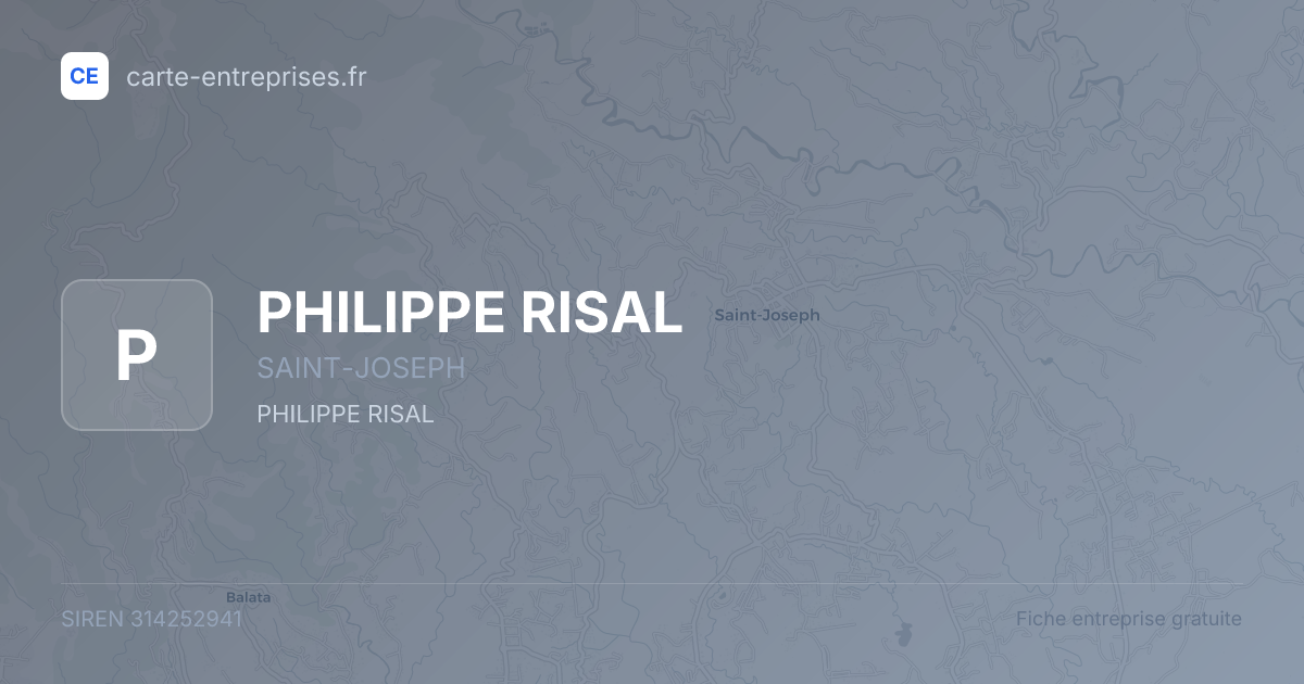 PHILIPPE RISAL — 314252941 — fiche entreprise