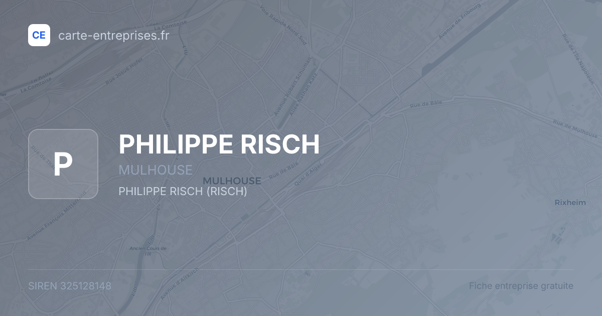 PHILIPPE RISCH — 325128148 — fiche entreprise