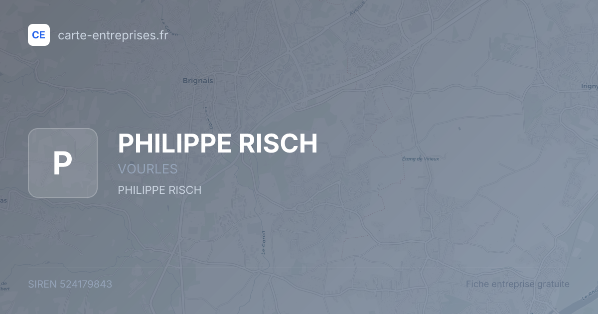 PHILIPPE RISCH — 524179843 — fiche entreprise