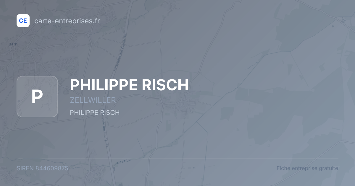PHILIPPE RISCH — 844609875 — fiche entreprise
