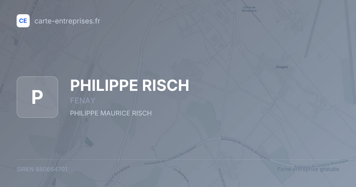 PHILIPPE RISCH — 880664701 — fiche entreprise