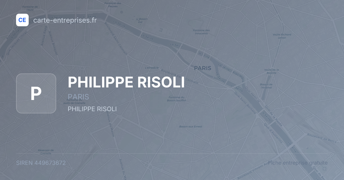 PHILIPPE RISOLI — 449673672 — fiche entreprise