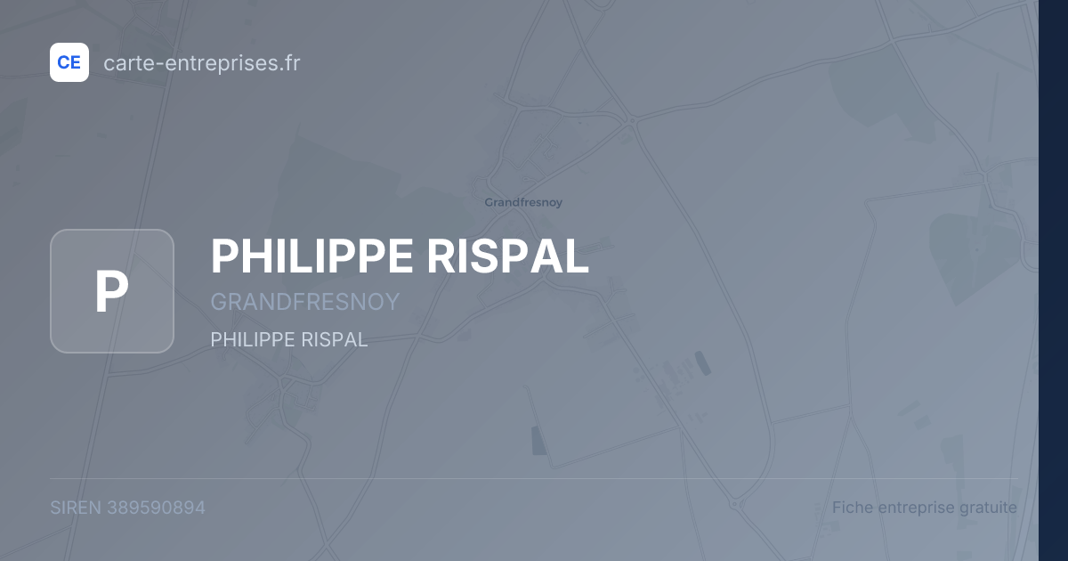 PHILIPPE RISPAL — 389590894 — fiche entreprise
