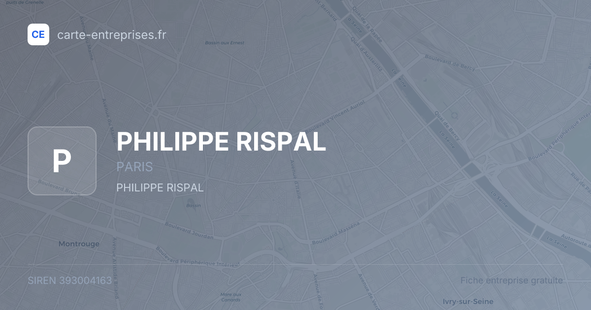 PHILIPPE RISPAL — 393004163 — fiche entreprise