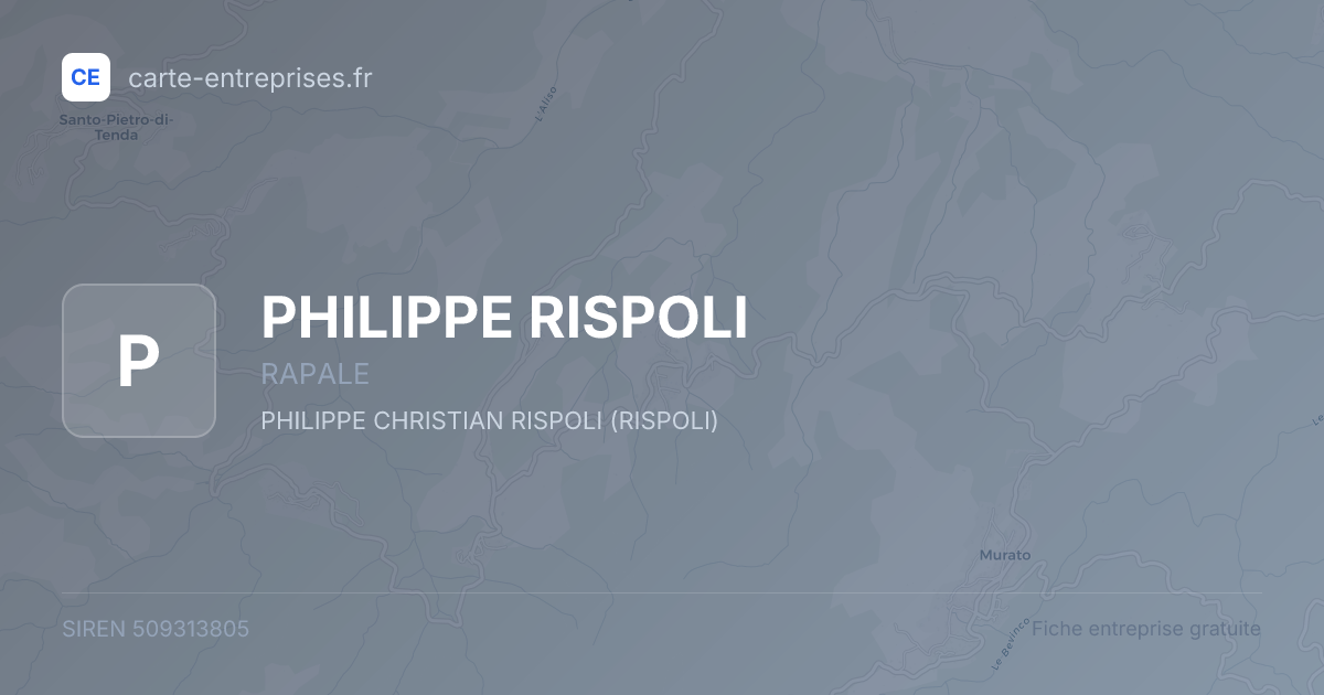 PHILIPPE RISPOLI — 509313805 — fiche entreprise