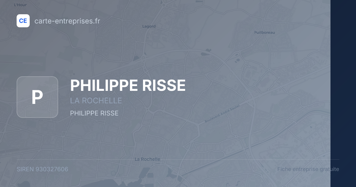 PHILIPPE RISSE — 930327606 — fiche entreprise