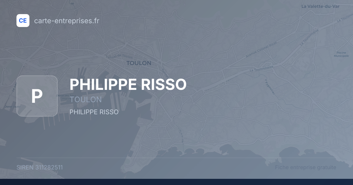 PHILIPPE RISSO — 311282511 — fiche entreprise