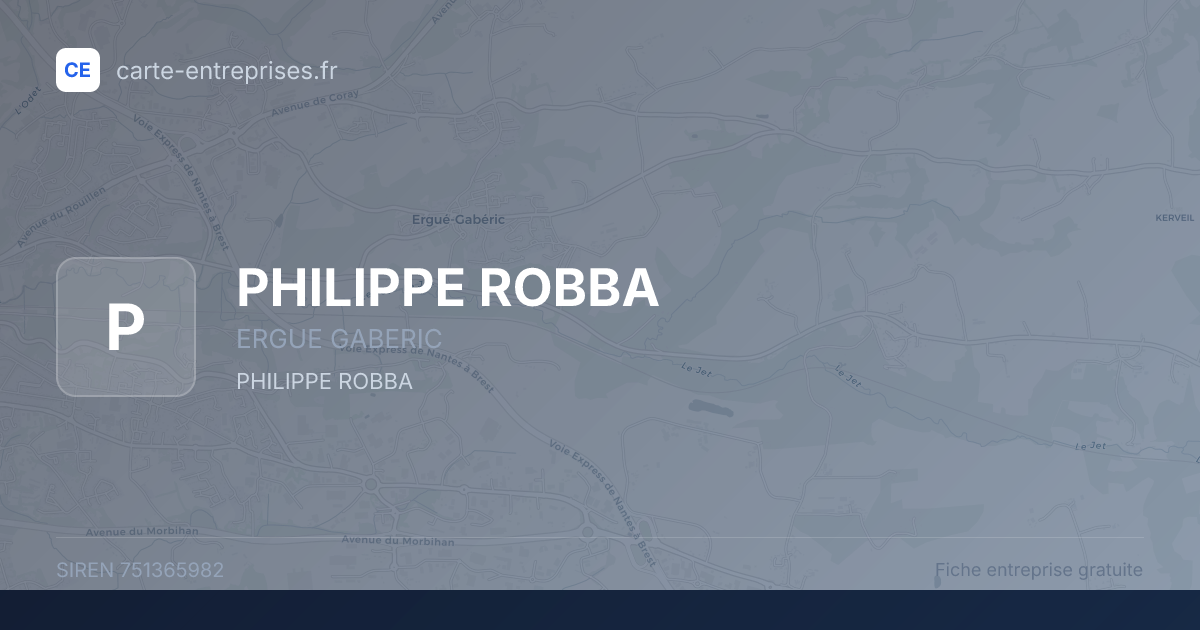 PHILIPPE ROBBA — 751365982 — fiche entreprise