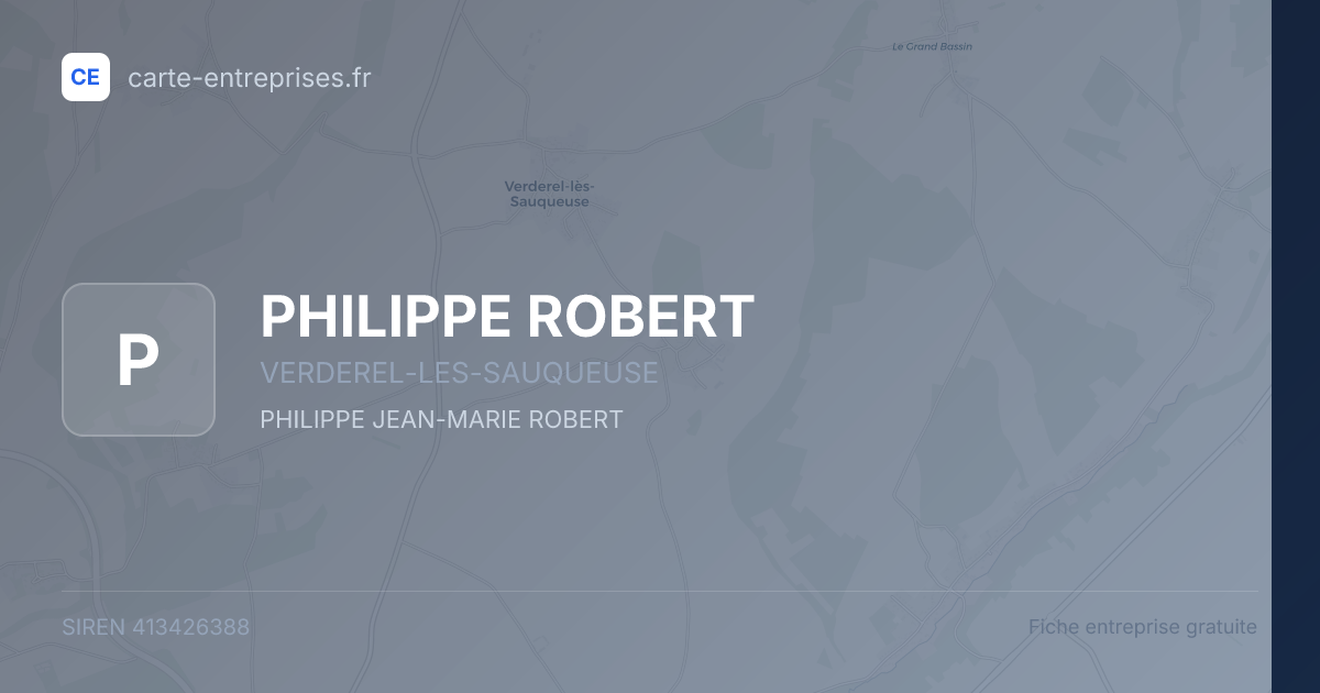 PHILIPPE ROBERT — 413426388 — fiche entreprise