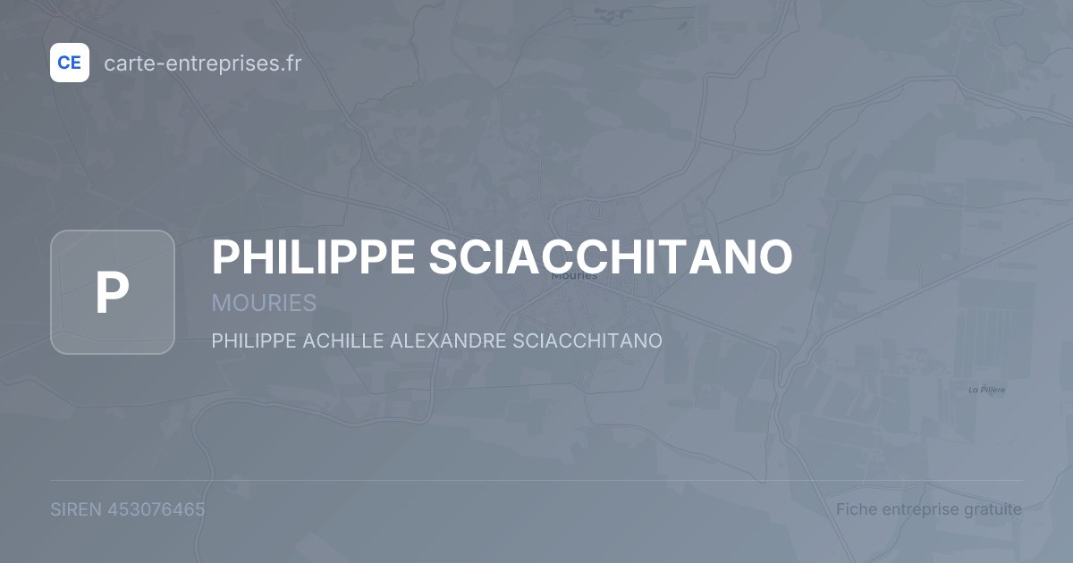PHILIPPE SCIACCHITANO — 453076465 — fiche entreprise