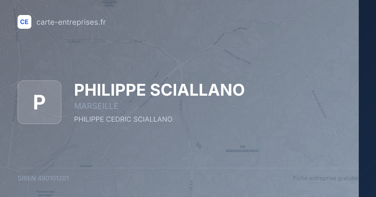 PHILIPPE SCIALLANO — 490101201 — fiche entreprise