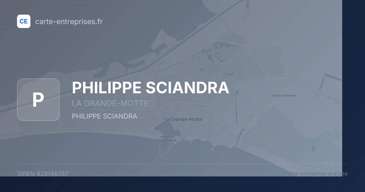 PHILIPPE SCIANDRA — 828146787 — fiche entreprise